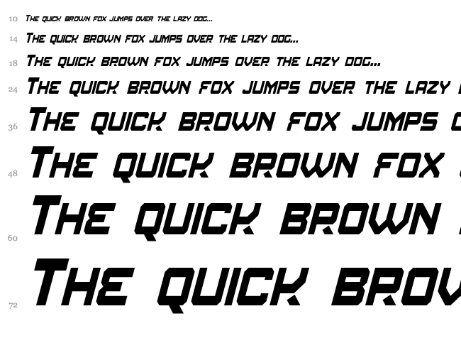 Amuro font waterfall